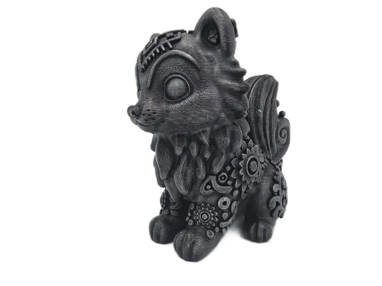 Modern Gear Husky Figurine: Unique Pet Accent