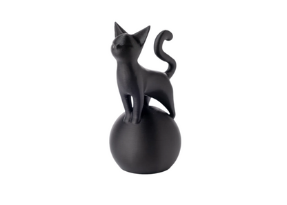 Cat on a Ball Sculpture