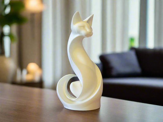 Designer Cat Figurine – Classy Tabletop Showpiece