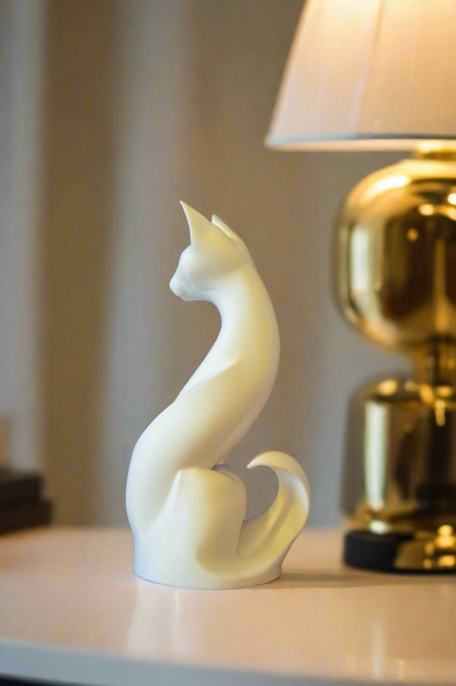 Cat Sculpture Showpiece for Home Decor | Designer Cat Figurine India