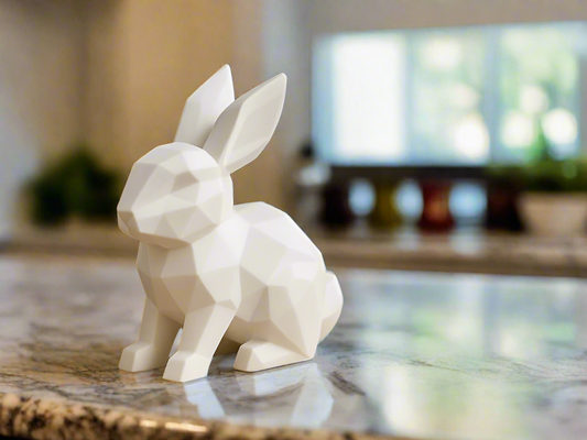 Geometric Bunny Sculpture