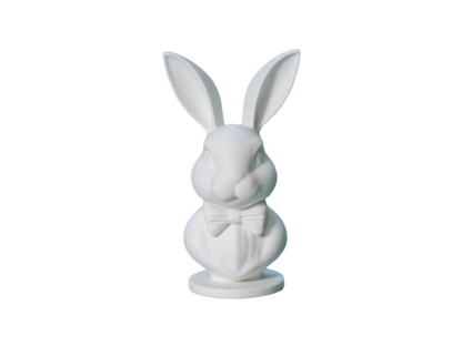 Regal Rabbit – Bow-Tied Bust Sculpture