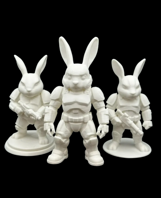 Bunny Warrior Showpiece for Living Room | Home Decor Items India (Set of 3)