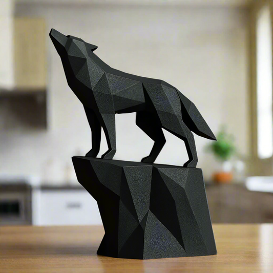 Vintage Wolf Statue