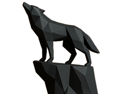Vintage Wolf Statue