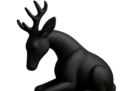 Decorative Black Deer Figurine for Home Decor | Elegant Nature Showpiece for India