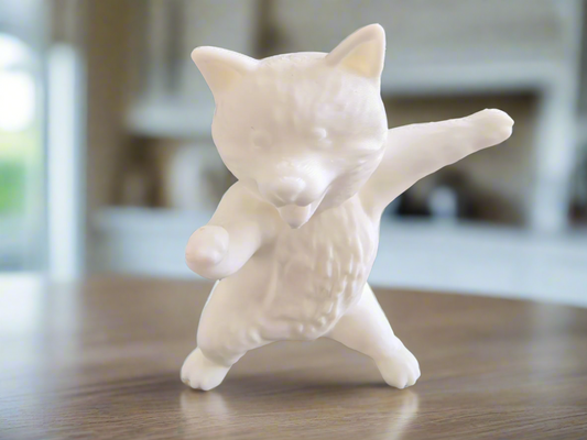 White Puppy Statue Dancing