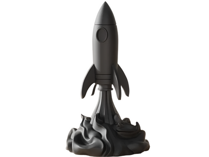 Retro-Futurist Rocket Decor Piece : A Journey Beyond