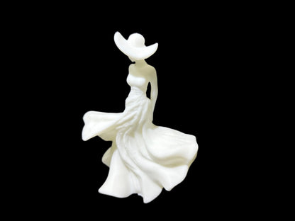 Lady Sculpture Showpiece for Home Decor | White Flowing Dress Figurine India