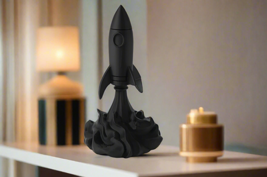 Retro-Futurist Rocket Decor Piece : A Journey Beyond