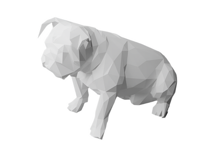 Bulldog Sculpture Showpiece for Home Decor | Low Poly Dog Figurine India