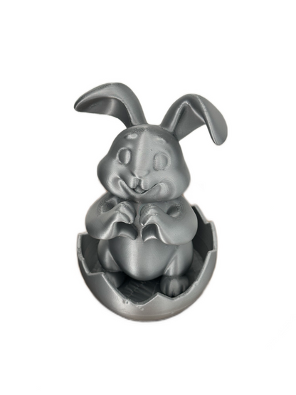 Bunny Sculpture Showpiece for Home Decor | Grey Rabbit in Egg Figurine India