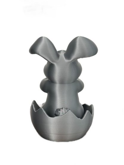 Bunny Sculpture Showpiece for Home Decor | Grey Rabbit in Egg Figurine India