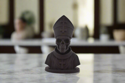 The Bone Bishop Figurine – Dark Gothic Skeleton Priest Statue