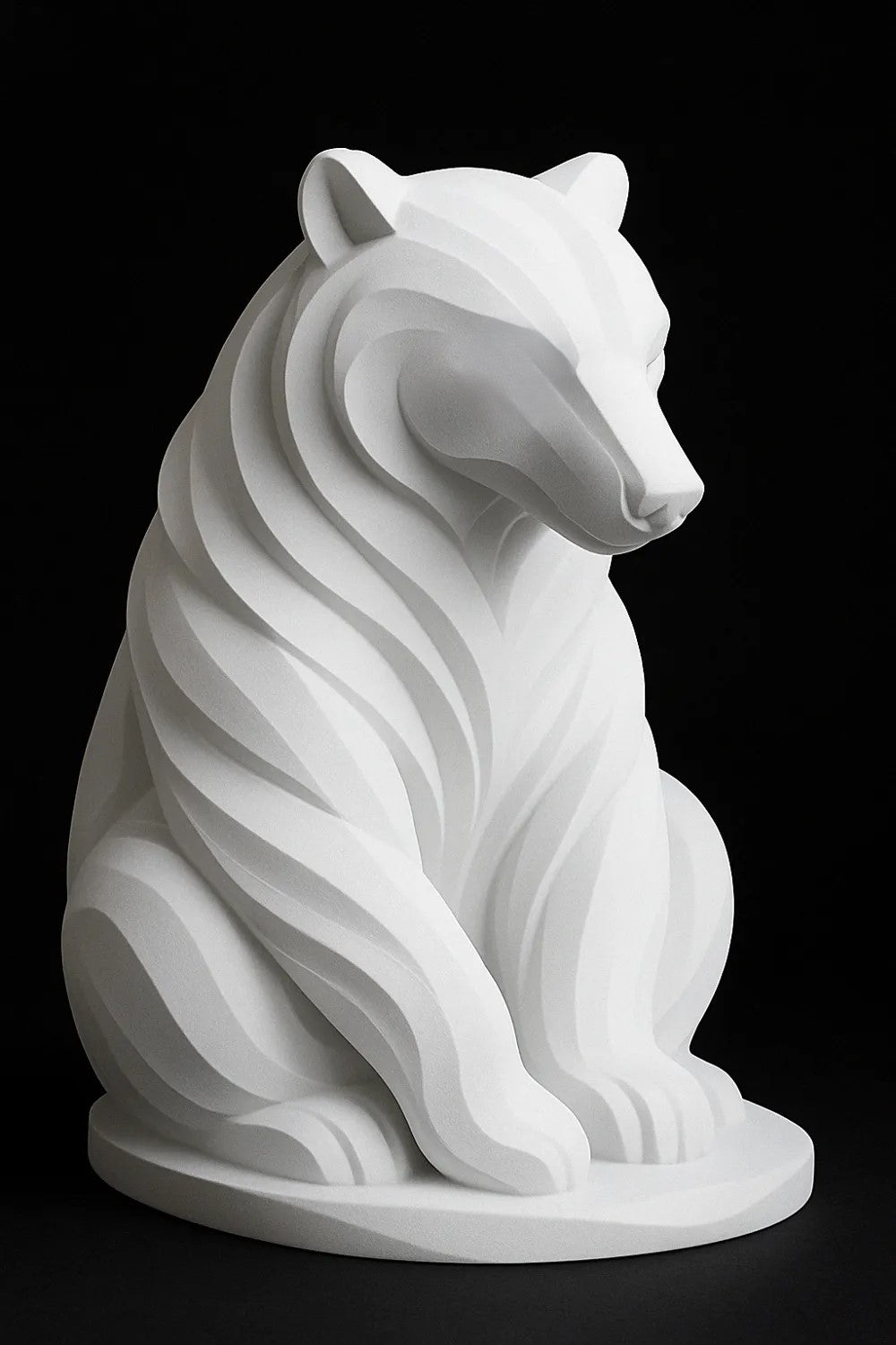 Decorative Geometric Bear Figurine – Modern Tabletop Accent & Artistic Showpiece | Elegant Indian Shelf Decor & Gift