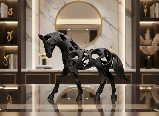 Hollow Horse Sculpture — Modern Minimalist Equine Accent