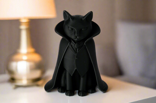 Count Dracula Gothic Vampire Cat Figurine