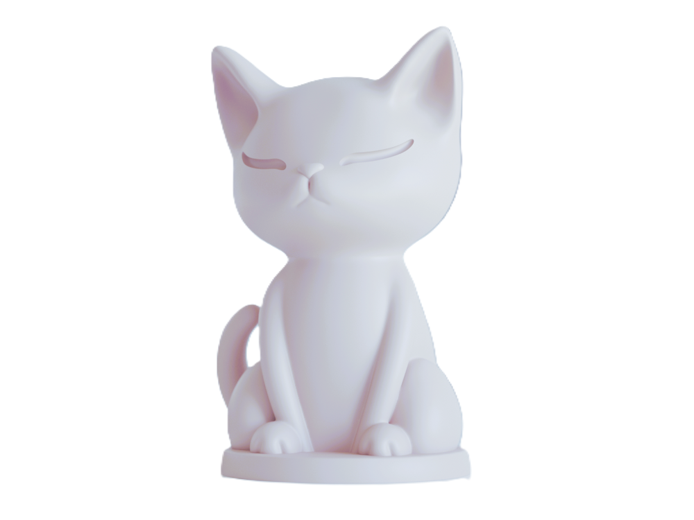 Silent Whiskers Minimalist Cute Cat Figurine