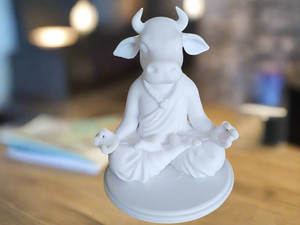 Cow Buddha Figurine Showpiece for Home Decor | Sacred Cow Sculpture India