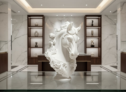 Graceful Stallion Sculpture — Elegant Equine Home Décor