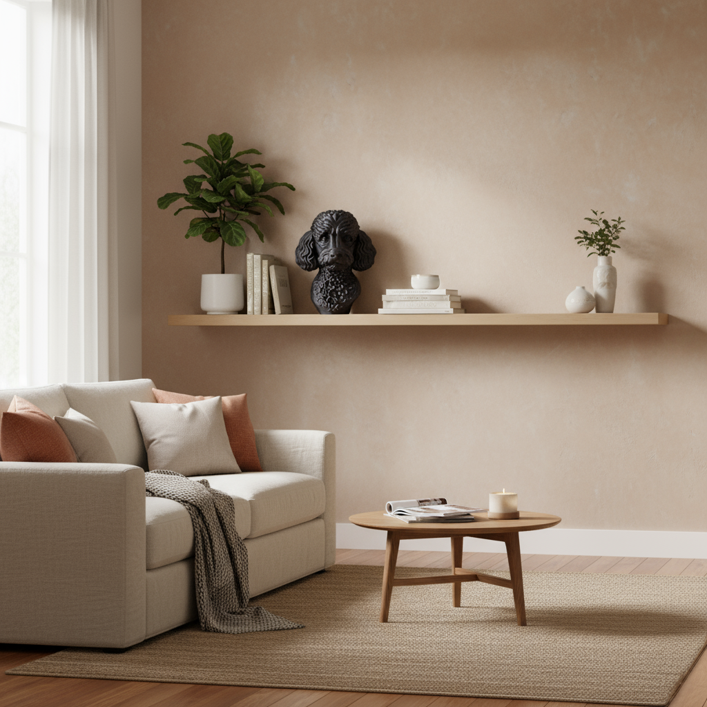 Chic Poodle Bust 3D Sculpture – Handmade PLA Resin Pet Figurine Black Showpiece for Living Room