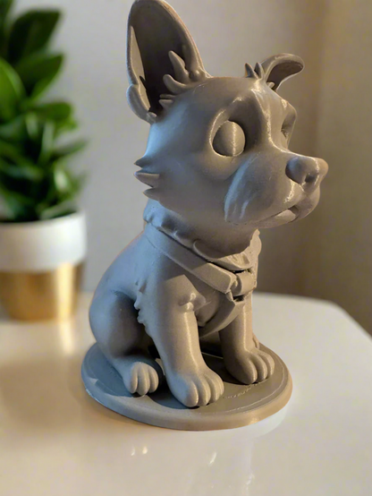 Sitting Dog Figurine  Loyal Pet Decor