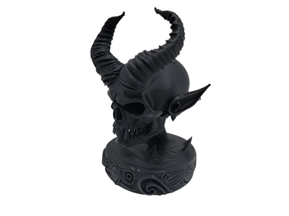 Dark Elf Skull Showpiece for Home Decor | Demonic Horns Fantasy Bust India