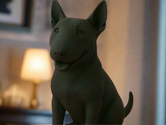 Bull Terrier Dog Statue  Loyal Companion Decor