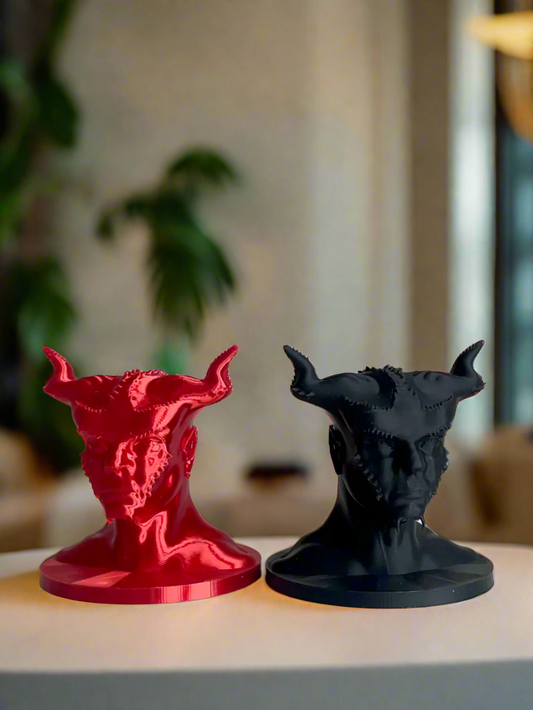 Demonic Head Bust  Horror Fantasy Collectible