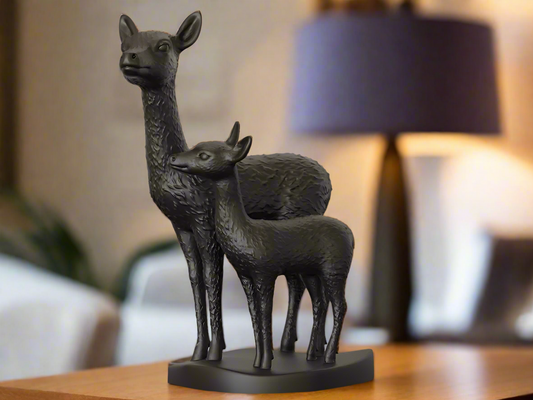 Gentle Deer Duo Charming Animal Sculpture