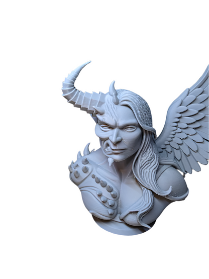 Half Demon Half Angel Bust Showpiece for Home Decor | Dual Face Sculpture India