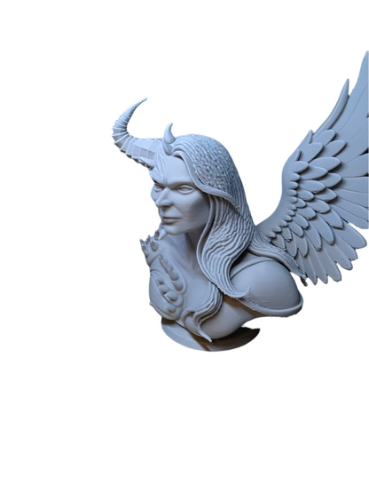 Half Demon Half Angel Bust Showpiece for Home Decor | Dual Face Sculpture India