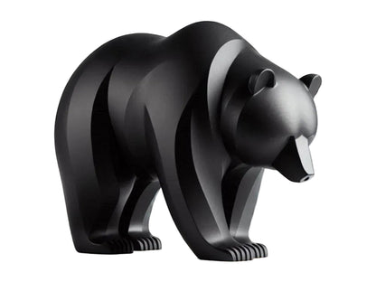 Black Minimalist Bear Figurine for Home Decor | Contemporary Wildlife Showpiece for India