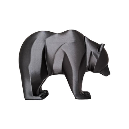 Black Minimalist Bear Figurine for Home Decor | Contemporary Wildlife Showpiece for India