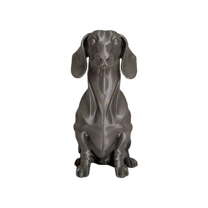 Grey Dachshund Figurine for Home Decor | Playful Minimalist Dog Showpiece for India