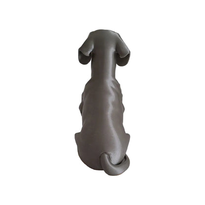 Grey Dachshund Figurine for Home Decor | Playful Minimalist Dog Showpiece for India