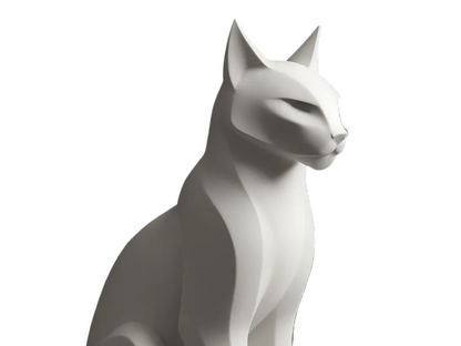 Abstract Cat Figurine - PLA Resin Contemporary Indian Home Styling