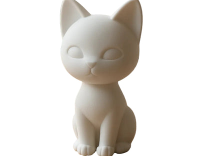 White Graceful Feline Sculpture for Home Decor | Minimalist Cat Showpiece for India