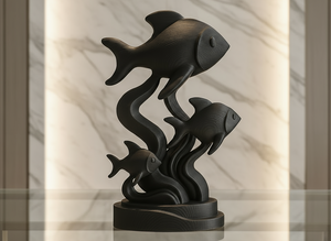 Elegant Fish Sculpture –  Decorative Art for Modern Interiors