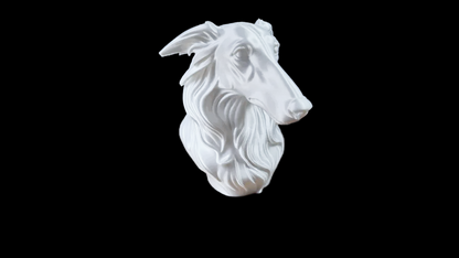 Elegant Wind Hound Bust | Graceful Canine Showpiece | Premium Dog Sculpture for Home Decor