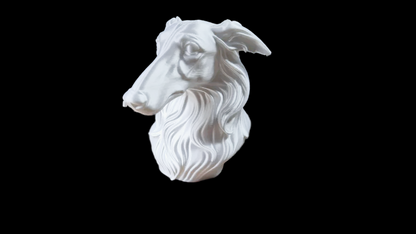 Elegant Wind Hound Bust | Graceful Canine Showpiece | Premium Dog Sculpture for Home Decor