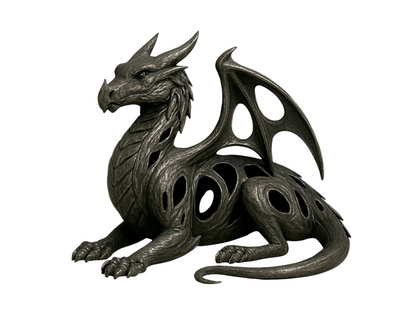 Dragon Figurine | Ghostly Dragon Showpiece | Fantasy Art Collectible | Ethereal Sculpture