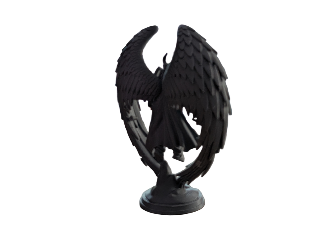 Gothic Winged Knight Figurine – Mysterious Warrior Sculpture