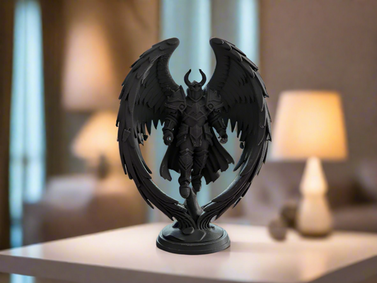 Gothic Winged Knight Figurine – Mysterious Warrior Sculpture
