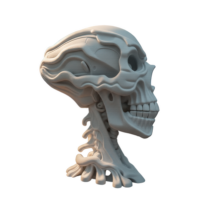 Ethereal Skull Sculpture | Artistic Home Accent | Unique Anatomical Art Showpiece