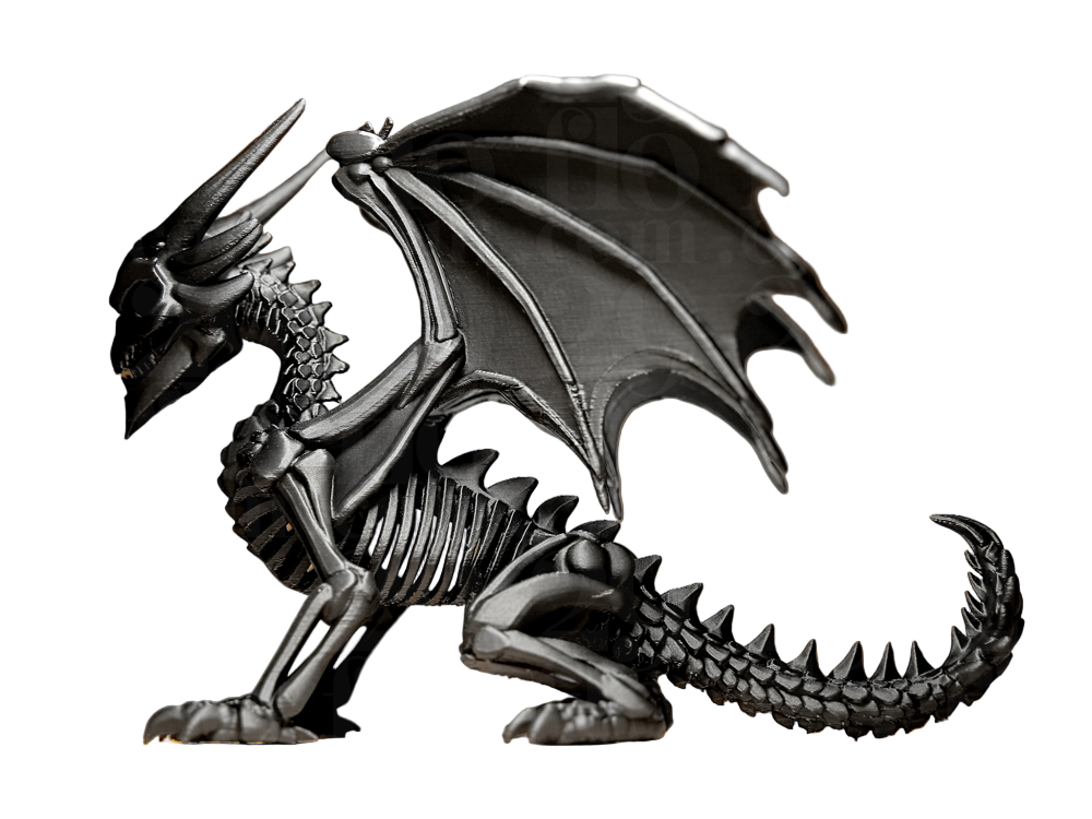 Bone Dragon Figurine — Bold Macabre Fantasy Sculpture