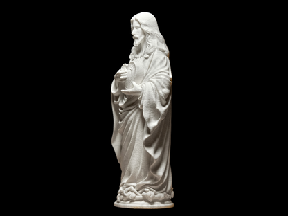 Sacred Jesus with Heart Statue for Home | Divine Blessings & Christian Decor for Mandir & Living Room