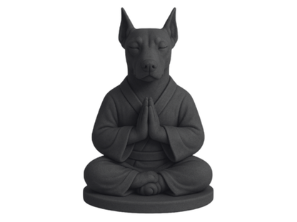 Doberman Dog Sculpture Showpiece for Home Decor | Meditating Yoga Dog India