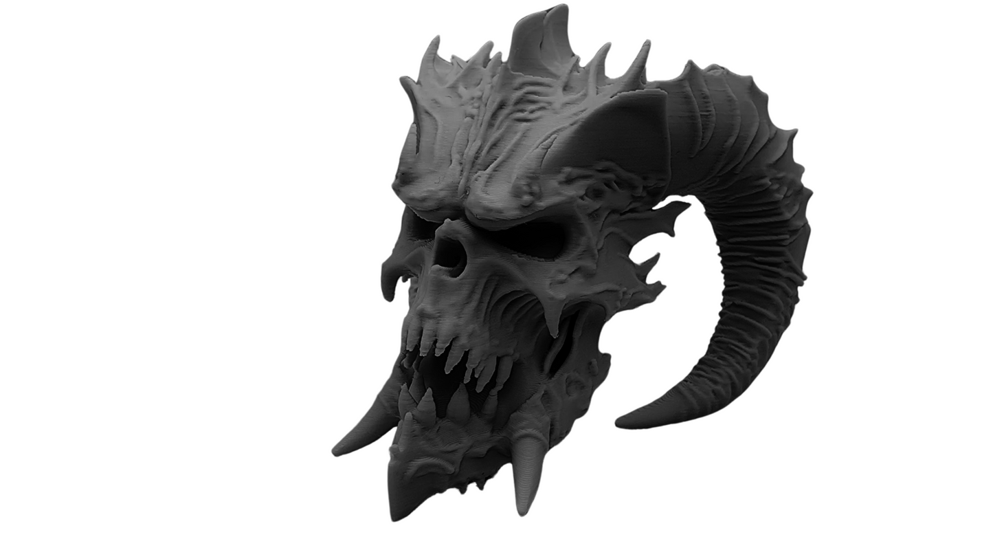 Big Horn Demon Skull