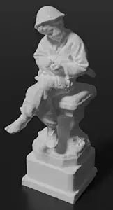 Showpiece - 3D Printed Street Orderly Boy: Charming Urban Decor Showpiece - Celestial Crafts